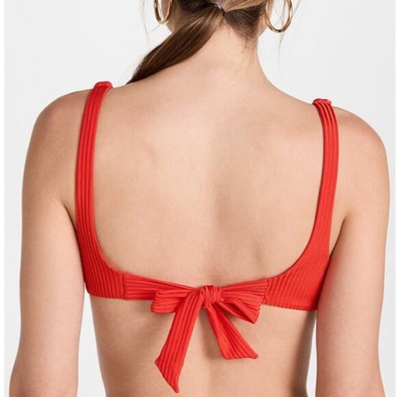 Pilyq PQ Swim Drew Knot Bikini Top Swimwear Size Large NEW Retail $80 TOP ONLY - Picture 4 of 16